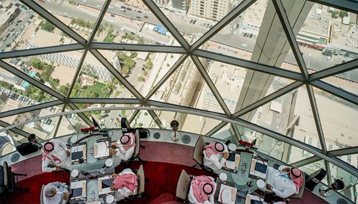 Al Faisaliah tower vista dall'alto